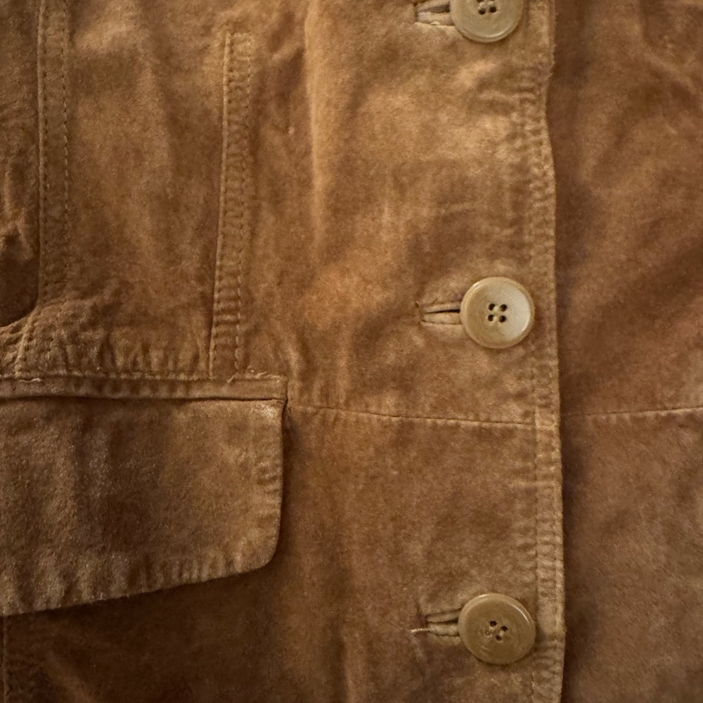 St. John's Bay Chestnut Suede Blazer - Picture 4 of 5